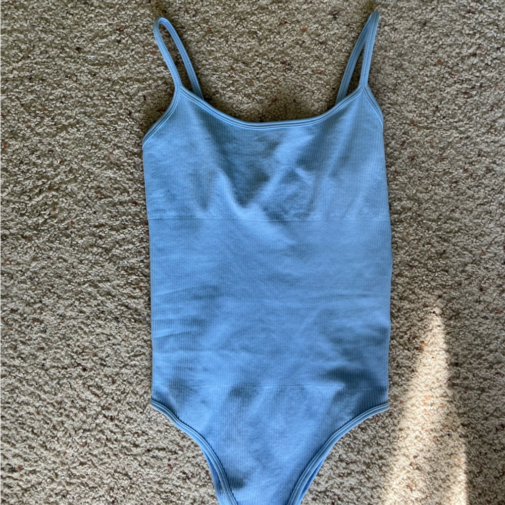 seamless baby blue bodysuit